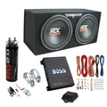12-Inch Dual 1200W Car Subwoofer System with 1100W Amp, Capacitor &amp; Installation Kit