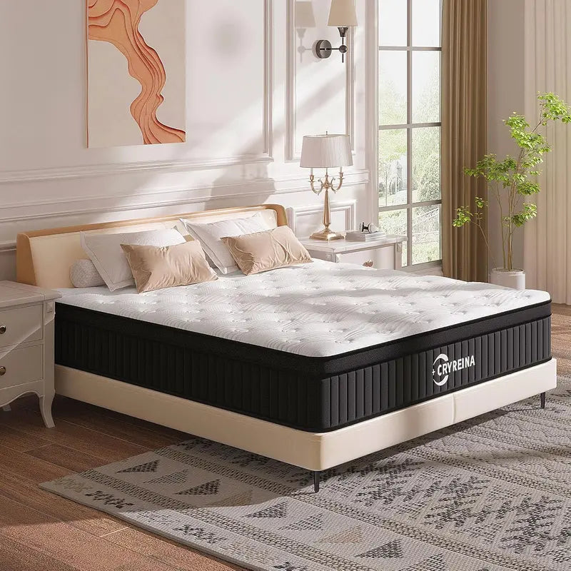 12-Inch Queen Hybrid Mattress ¨C Premium Support with Memory Foam &amp; Pocketed Coils