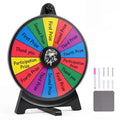 12-Inch Spinning Prize Wheel with Chalkboard Marker, Eraser, and Replacement Pointer
