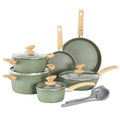 12-Piece Granite-Coated Nonstick Cookware Set for Everyday Cooking