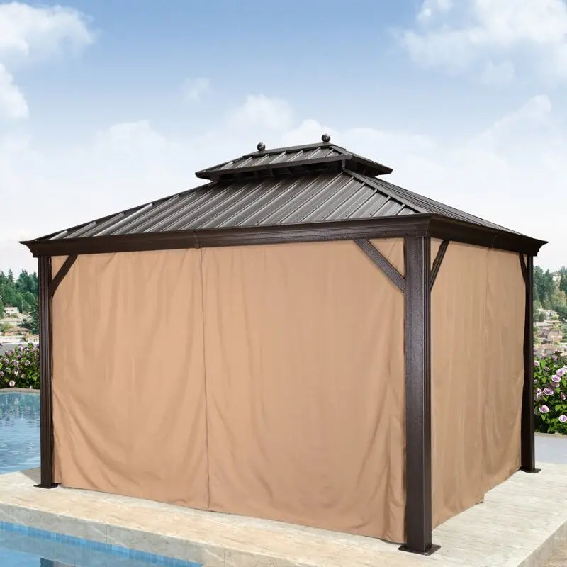 12′ x 10′ Rust-Resistant Aluminum Patio Gazebo