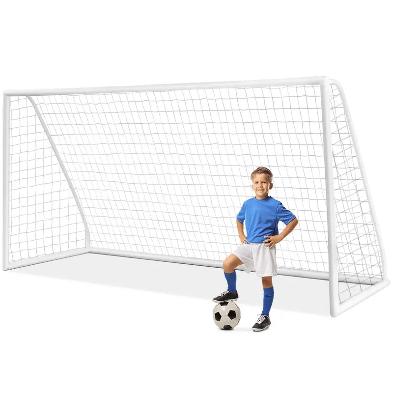 12′ x 6′ x 4′ Portable Soccer Goal ¨C Quick-Assembly UPVC Frame with High-Tensile Netting
