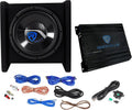1200W Dual 12″ Car Subwoofer Enclosure Kit ¨C Includes Mono Amplifier &amp; Wiring, Deep Bass Response, Robust Construction, Plug-and-Play Setup