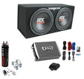 1200W Dual Subwoofer Enclosure with 1500W Amplifier &amp; Power Capacitor