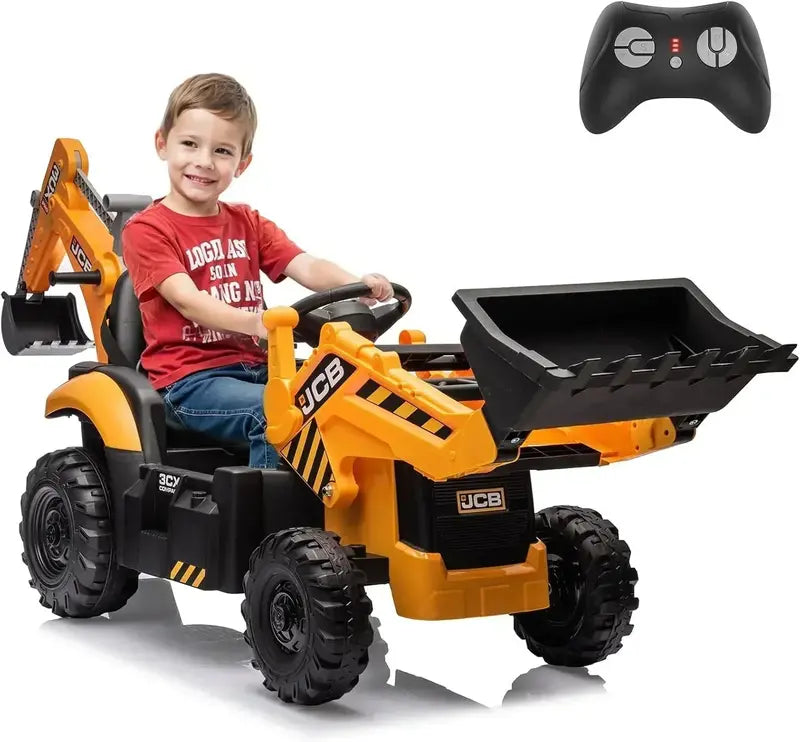 12V JCB Ride-On Excavator Toy ¨C Realistic Electric Construction Vehicle for Ages 4¨C8
