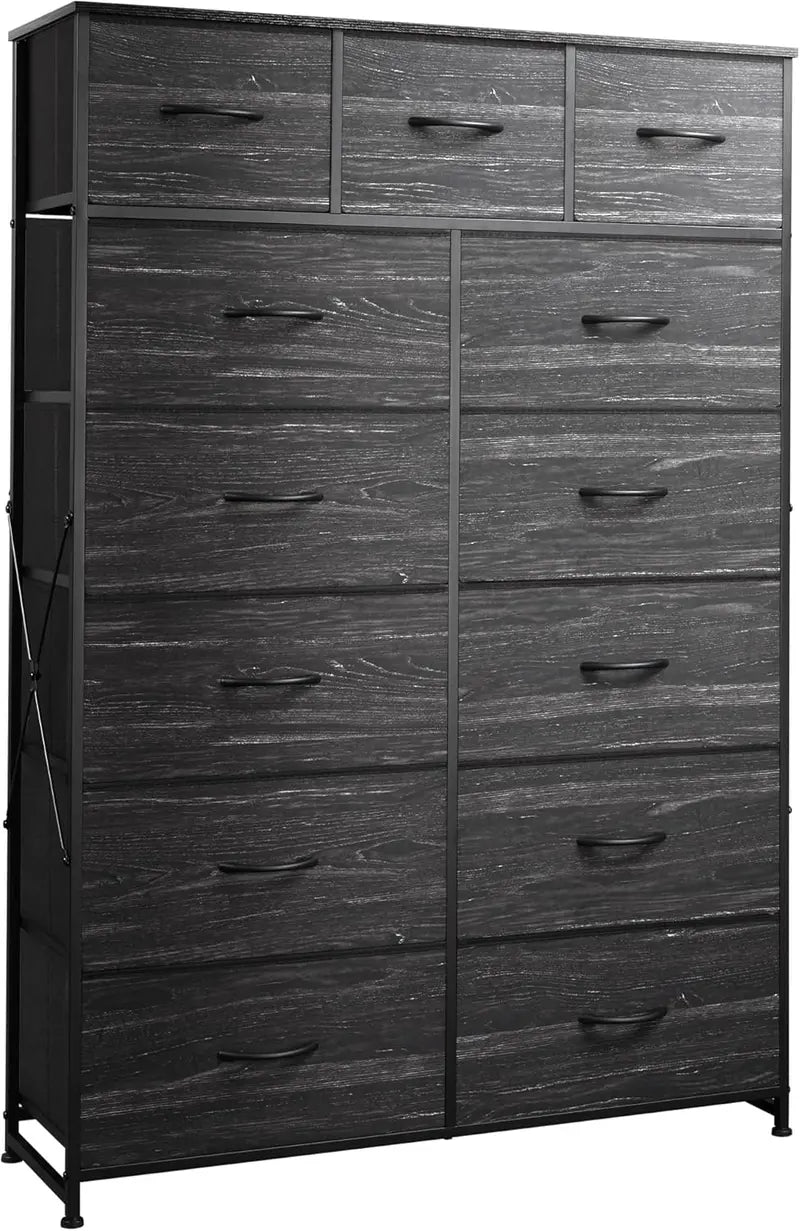 13-Bin Steel-Frame Storage Organizer ¨C Heavy-Duty WLIVE Fabric Drawer Tower for Home &amp; Office