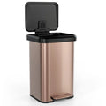 13-Gallon Stainless Steel Trash Can ¨C Soft-Close Lid, Foot Pedal &amp; Odor Control