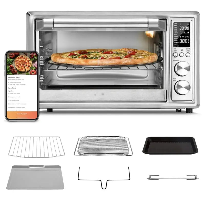 13-in-1 Smart Air Fryer Toaster Oven ¨C Digital Countertop Combo with Presets and Convection Baking