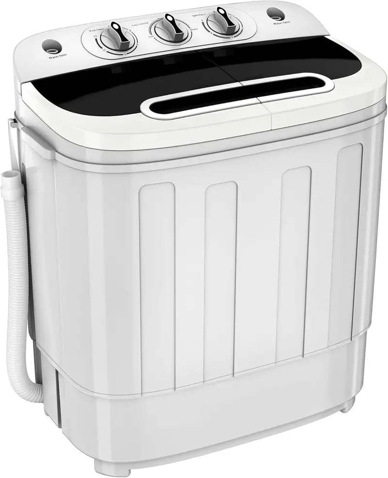 13-Lb Portable Double-Burner Washing Machine ¨C Compact Spin-Dryer Combo for Apartments, Dorms &amp; Campers