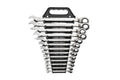 13 Pc 72-Tooth 12 Point Reversible Ratcheting Combination SAE Wrench Set