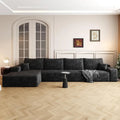 135-inch Compressed Oversized Sectional ¨C Minimalist Corduroy Modular Lounge with High-Density Foam &amp; Anti-Slip Base