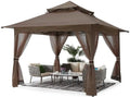 13×13 Pop-Up Outdoor Gazebo with Mosquito Netting &amp; Canopy Shelter