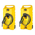 14-Gallon Portable Diesel Fuel Tank with Integrated Pump ¨C 2-Pack, Yellow