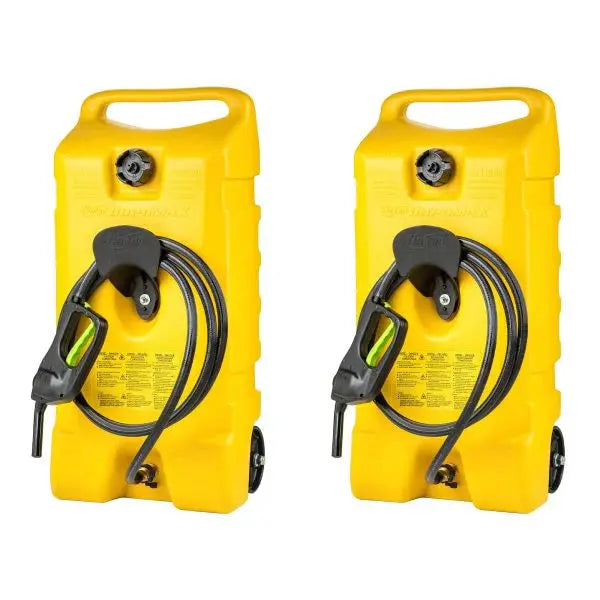 14-Gallon Portable Diesel Fuel Tank with Integrated Pump ¨C 2-Pack, Yellow