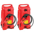 14-Gallon Red Portable Gasoline Tank with Manual Pump ¨C Twin-Pack for On-the-Go Refueling