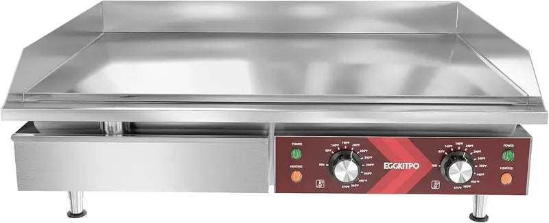 14-Inch Commercial-Grade Electric Griddle ¨C Nonstick Flat Top with Adjustable Temperature Control (90¡ãF¨C575¡ãF)