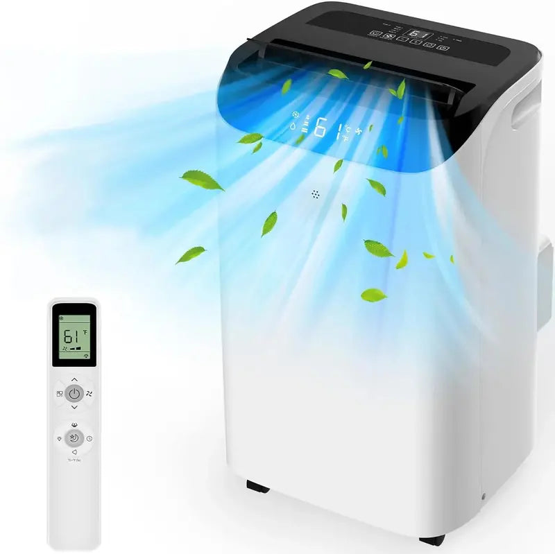 14000 BTU Portable AC Unit with Remote: 3-in-1 Cooling, Fan &amp; Dehumidifying for Rooms Up to 700 Sq Ft