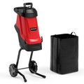 15-Amp Electric Wood Chipper &amp; Leaf Shredder ¨C Wheeled Mulcher with Safety Lock