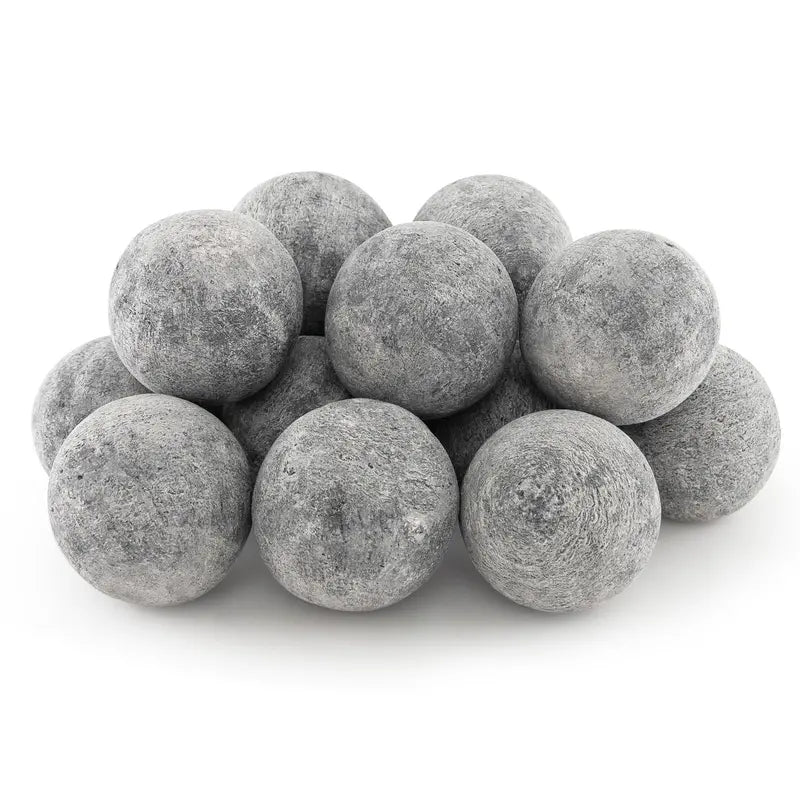 15-Piece Set of Ceramic Fiber Fire Balls ¨C Heat-Resistant Decorative Fireplace Elements