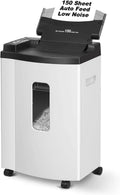 150-Sheet Micro-Cut Paper Shredder ¨C P-5 Security Level, 6-Gallon Bin, 20-Min Continuous Run, Ultra-Quiet 55dB Design