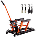 1500 LB Hydraulic Motorcycle Lift Table ¨C Scissor-Design ATV Jack with 4 Swivel Wheels &amp; Foot-Operated Hoist