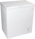 155L Manual-Defrost White Deep Freezer ¨C Space-Saving Flat-Back Design, Stay-Open Lid, Front Drain, Ideal for Small Spaces