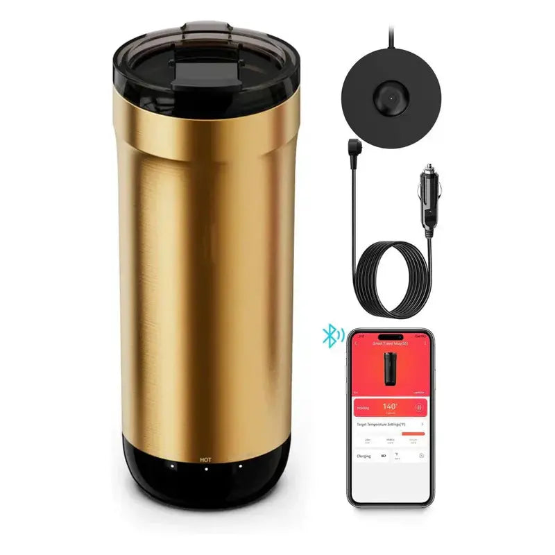 15oz Self-Heating Travel Mug with Extended Battery Life (4¨C10 Hours)
