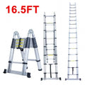16.5-Foot Aluminum Telescoping A-Frame Ladder ¨C Multi-Position Extension Design