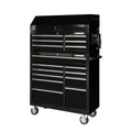 16-Drawer Tool Chest and Cabinet Combo ¨C 41″ Gloss Black Heavy-Duty Storage System for Mechanics and DIYers