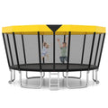 16-Foot ASTM-Certified Recreational Trampoline with Enclosure Net, Anti-Rust Frame, and Safety Ladder