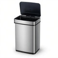 16-Gallon Dual-Compartment Automatic Trash Can with Stainless Steel Finish and Motion Sensor