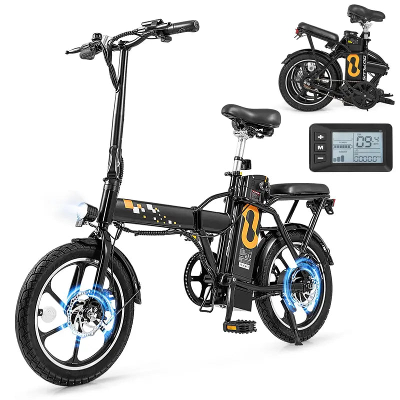 16-Inch Folding Electric Bike ¨C 650W Brushless Motor, Removable 42V 10.4Ah Battery
