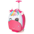 16-Inch Kids Carry-On Luggage with LED Light-Up Wheels &amp; Waterproof Hard Shell