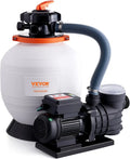 16-Inch Sand Filter Pump System for Inground/ Above-Ground Pools ¨C 1 HP, 3500 L/min, 6-Way Valve &amp; Filter Basket Kit