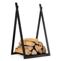 16-Inch Triangle Firewood Rack ¨C Compact Outdoor Log Holder with Elevated Base