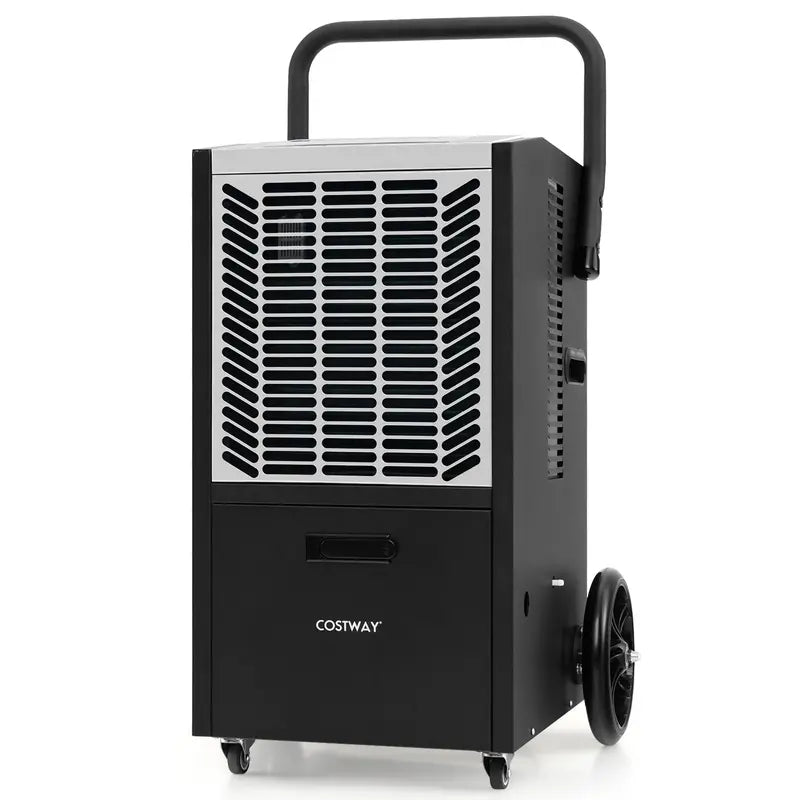 163-Pint Commercial Dehumidifier ¨C Heavy-Duty Unit with Drain Pump &amp; Hose, Ideal for 4,500 Sq. Ft Spaces