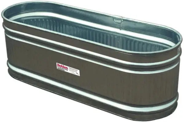 169-Gallon Galvanized Round-End Water Tank for Outdoor Storage