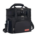 16L Dual-Compartment Insulated Lunch Bag with Adjustable Shoulder Strap