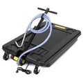 17-Gallon Low-Profile Electric Oil Drain Cart with 110V Pump, 8-Foot Hose, and Foldable T-Handle