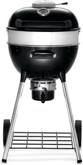 18-Inch Charcoal Kettle Grill with Stainless Steel Spacer Ring, 240 sq in Cooking Surface, and All-Terrain 7″ Wheels