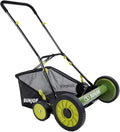 18-Inch Manual Push Reel Lawn Mower with Grass Catcher Bag