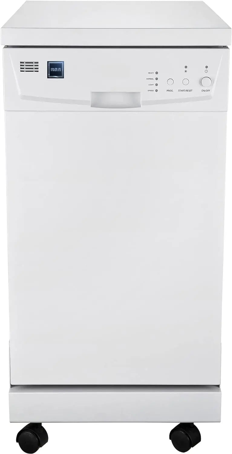 18-Inch Portable Dishwasher ¨C Compact Countertop Unit, 8-Place Setting Capacity, White Finish