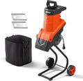 1800W Electric Wood Chipper Shredder ¨C 45 mm Cutting Capacity, Onboard Collection Bag, Composting &amp; Yard Cleanup Tool