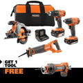 18V Cordless 4-Tool Combo Kit ¨C Includes Drywall Cut-Out Tool, Batteries, Charger &amp; Carrying Bag