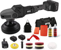 18V Cordless Rotary Buffer Polisher ¨C 4″ &amp; 5″ Variable-Speed Car Detailing Kit with Dual Batteries, Backing Plates &amp; 8 Pads