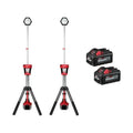 18V Rocket Dual-Power Tower Light System ¨C Includes Two 6.0Ah High-Output Batteries