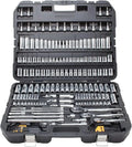 192-Piece Professional Mechanics Tool Set ¨C Comprehensive SAE/Metric Collection with 1/4″, 3/8″, and 1/2″ Drive Ratchets, Sockets, and Accessories