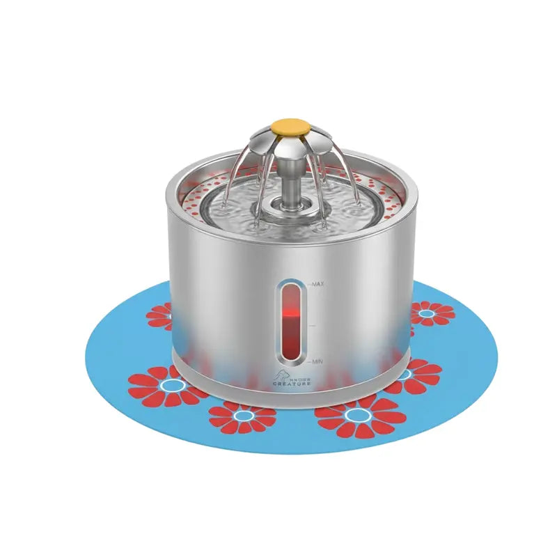 2.4L Stainless Steel Pet Water Fountain with LED Indicator