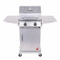 2-Burner Cabinet-Style Liquid Propane Grill ¨C Stainless Steel Construction &amp; Built-In Storage
