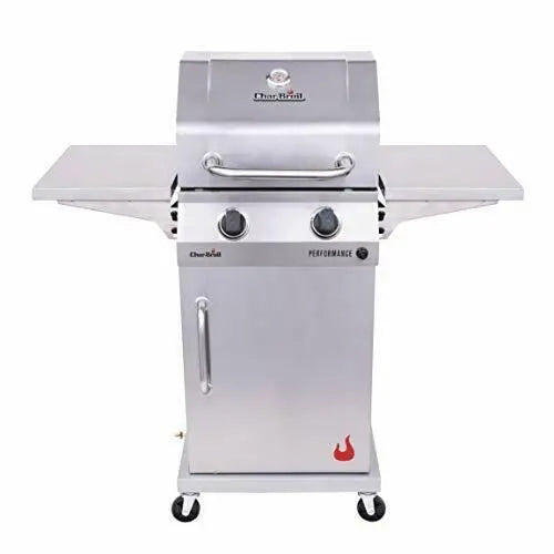 2-Burner Cabinet-Style Liquid Propane Grill ¨C Stainless Steel Construction &amp; Built-In Storage